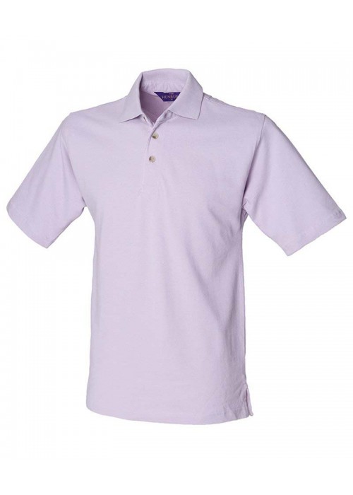 Henbury Classic cotton piqué polo with stand-up...