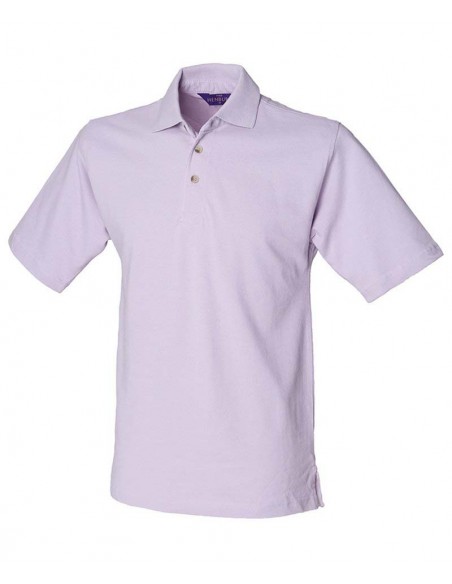 Henbury Classic cotton piqué polo with stand-up collar