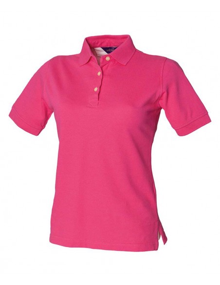 Henbury Women's classic cotton piqué polo shirt