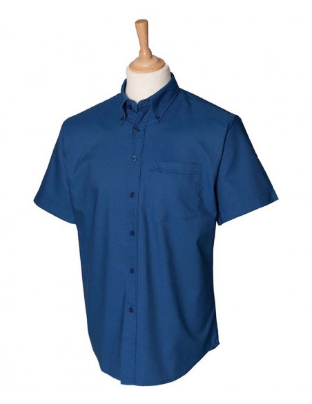 Henbury Short sleeve classic Oxford shirt