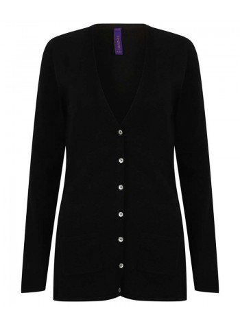 Henbury Women's V-Button Cardigan 2