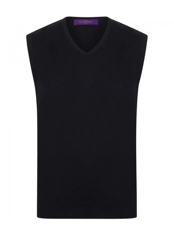 Henbury Sleeveless v-neck jumper 2