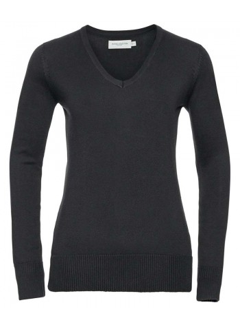 Russell Collection Women's v-neck knitted sweater 2