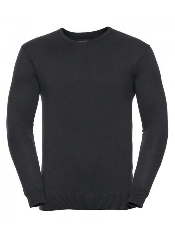 Russell Collection V-neck knitted sweater 2