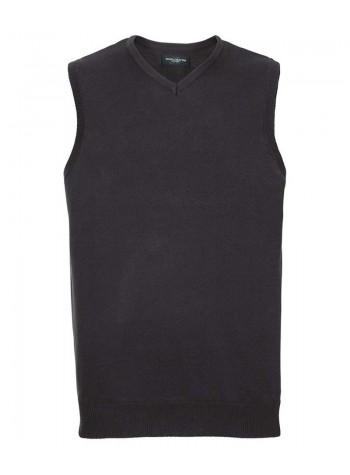 Russell Collection V-neck sleeveless knitted sweater 2