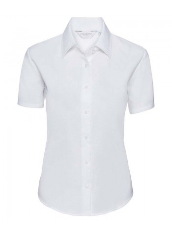 Russell Collection Women's short sleeve Oxford shirt