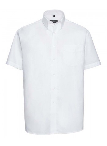 Russell Collection Short sleeve easycare Oxford shirt