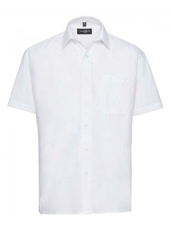 Russell Collection Short sleeve polycotton easycare poplin shirt