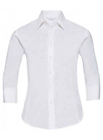 Russell Collection Women's ¾ sleeve easycare fitted shirt
