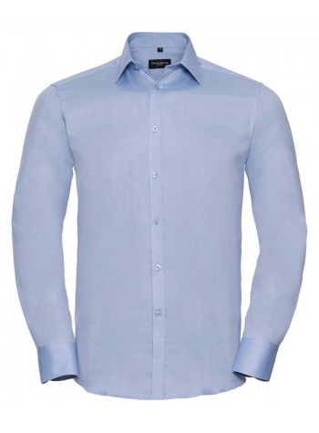 Russell Collection Long sleeve herringbone shirt 2