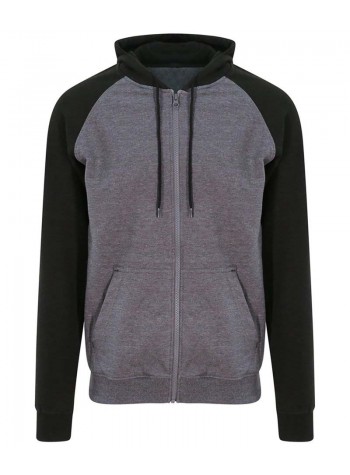 AWDis Just Hoods Baseball zoodie 2