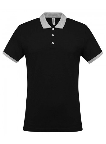 Kariban Two-tone piqué polo shirt
