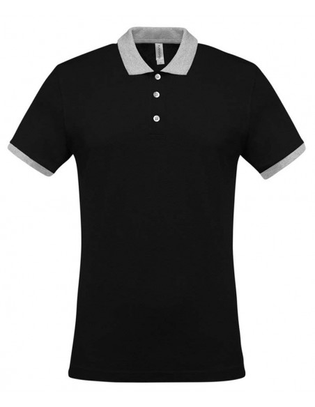 Kariban Two-tone piqué polo shirt