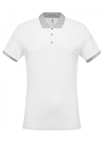 Kariban Two-tone piqué polo shirt