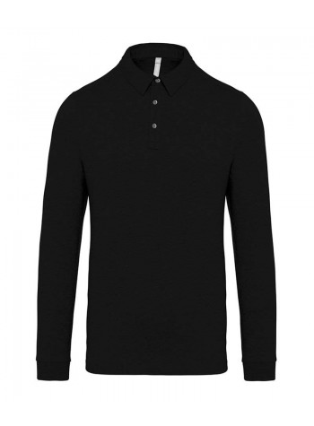 Kariban Jersey knit long sleeve polo shirt