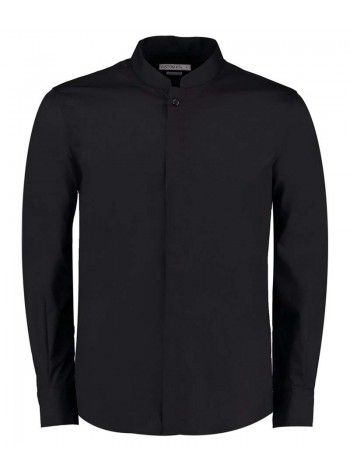 Kustom Kit Mandarin collar shirt long-sleeved (tailored fit)