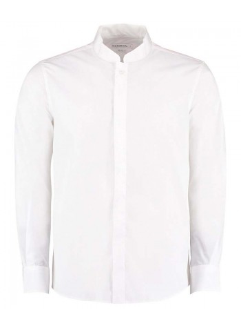 Kustom Kit Mandarin collar shirt long-sleeved (tailored fit)