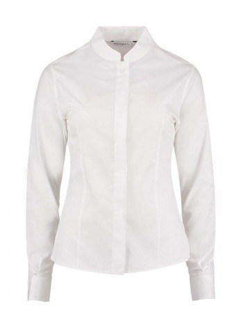 Kustom Kit Women's mandarin collar shirt long-sleeved (tailored fit)