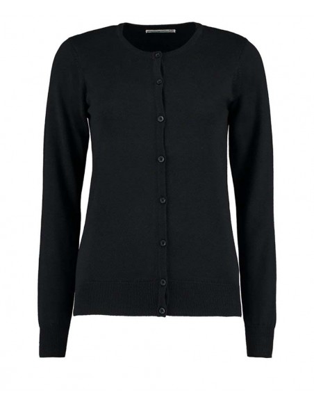 Kustom Kit Women's Arundel crew neck cardigan long sleeve (classic fit)