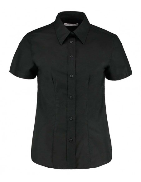 Kustom Kit Women's workplace Oxford blouse short-sleeved (tailored fit)