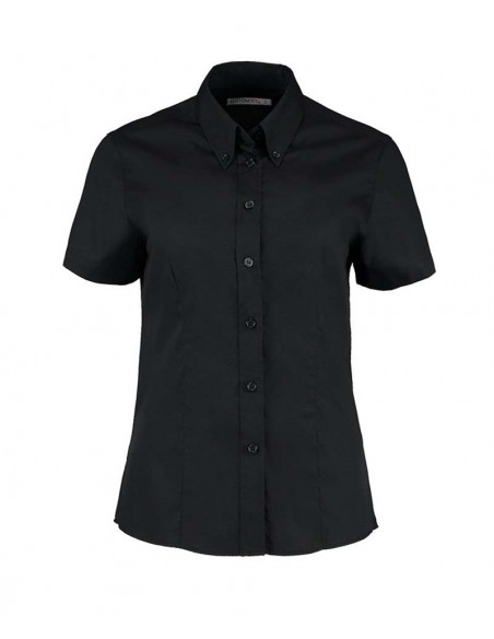 Kustom Kit Women's corporate Oxford blouse short-sleeved (tailored fit)