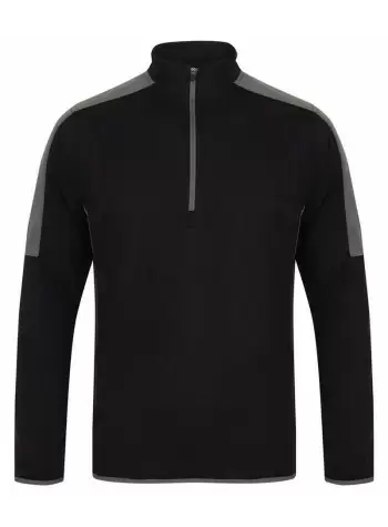 Finden & Hales ¼ zip mid-layer with contrast panelling 2