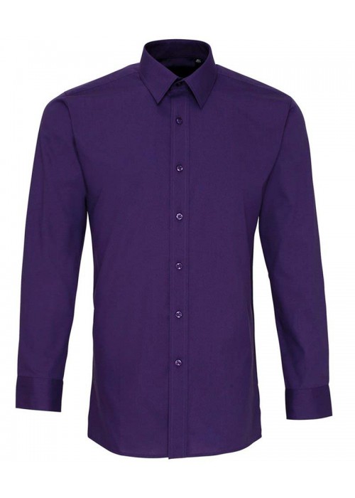 Premier Poplin fitted long sleeve shirt