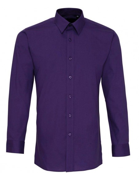 Premier Poplin fitted long sleeve shirt