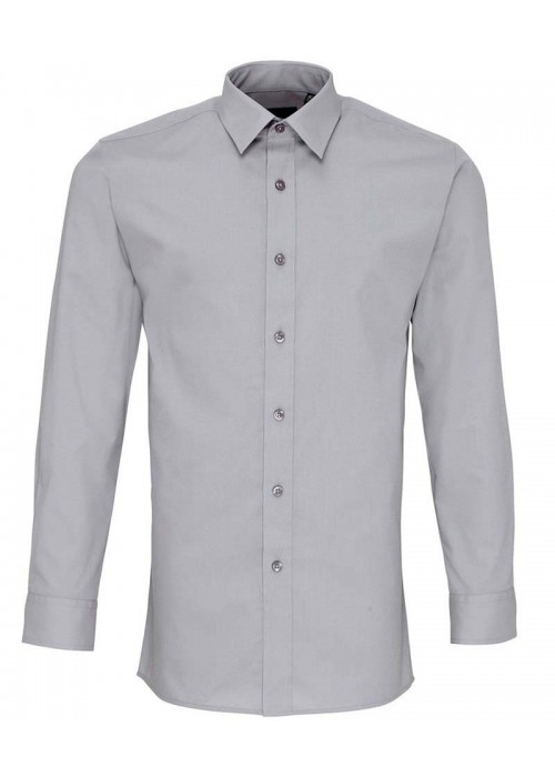 Premier Poplin fitted long sleeve shirt