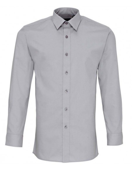 Premier Poplin fitted long sleeve shirt