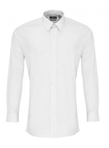 Premier Poplin fitted long sleeve shirt