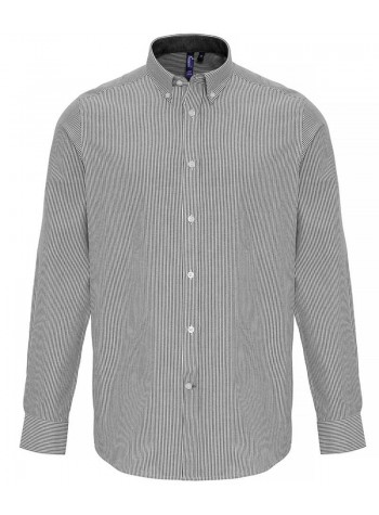 Premier Cotton-rich Oxford stripes shirt