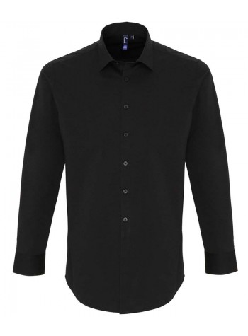 Premier Stretch fit cotton poplin long sleeve shirt 2