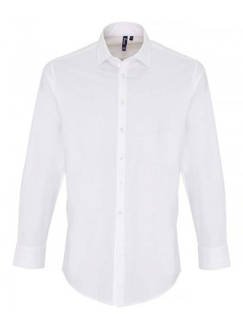 Premier Stretch fit cotton poplin long sleeve shirt
