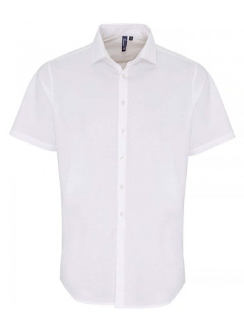 Premier Stretch fit cotton poplin short sleeve shirt