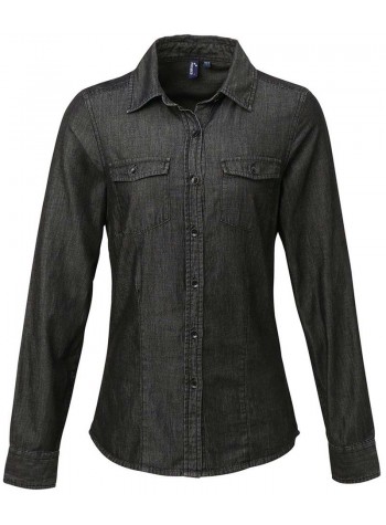 Premier Women's jeans stitch denim shirt 2