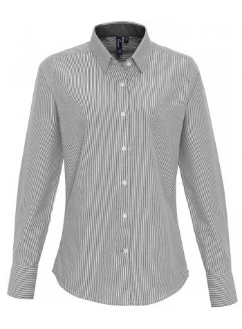 Premier Women's cotton-rich Oxford stripes blouse