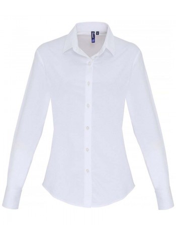 Premier Women's stretch fit cotton poplin long sleeve blouse
