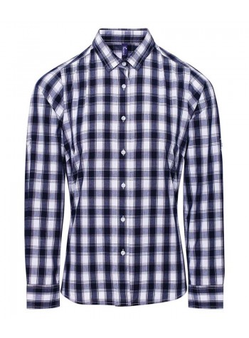 Premier Women's Mulligan check cotton long sleeve shirt