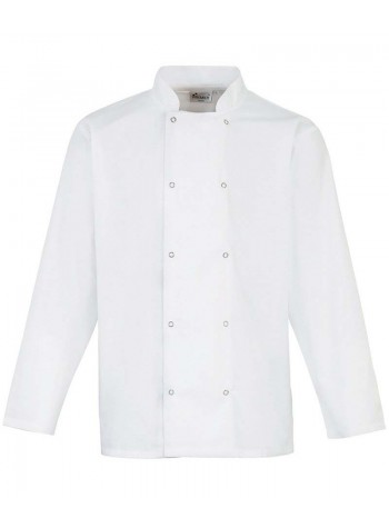Premier Studded front long sleeve chef's jacket