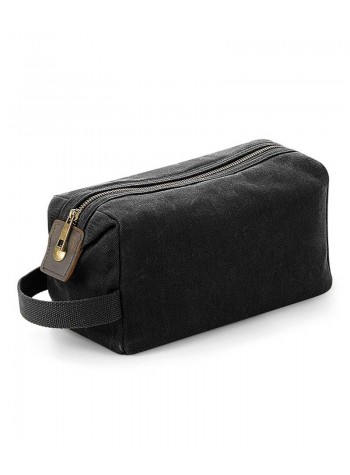 Quadra Heritage Waxed Canvas Wash Bag 2