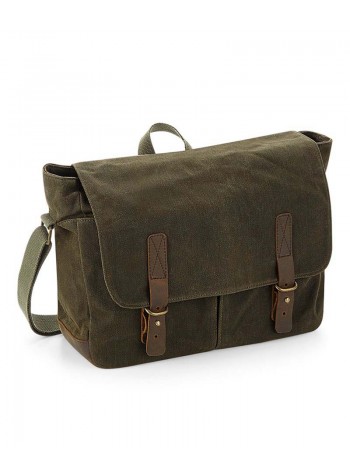 Quadra Heritage Waxed Canvas Messenger 2