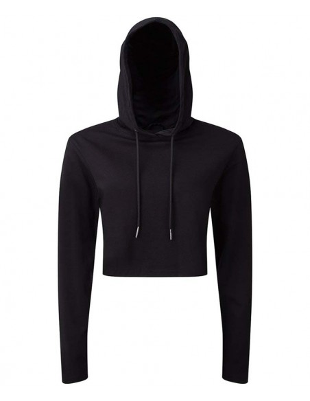 Women's TriDri® cropped hooded long sleeve t-shirt