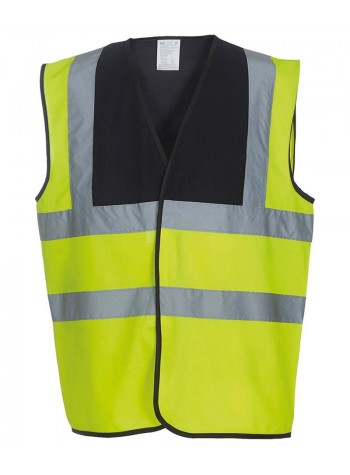 Yoko Hi-vis 2-band-and-braces waistcoat (HVW100) 2