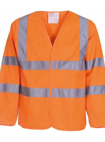 Yoko Hi-vis long sleeve waistcoat (HVJ200) 2