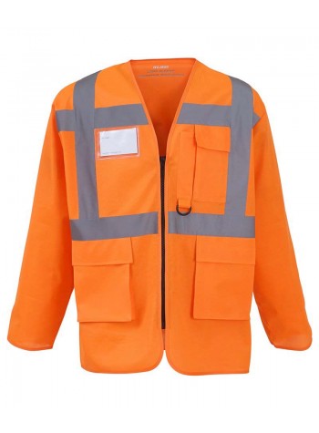 Yoko Hi-vis executive long sleeve waistcoat (HVJ800) 2
