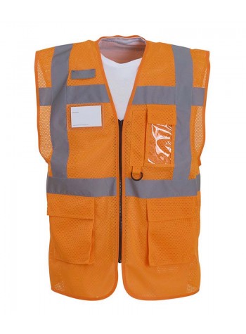 Yoko Hi-vis top cool open-mesh executive waistcoat (HVW820) 2