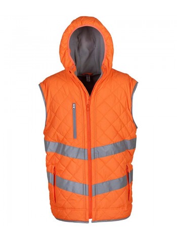 Yoko Hi-vis Kensington hooded gilet (HV007) 2
