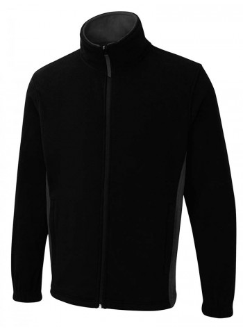 Uneek Clothing Two tone full zip fleece jacket 2