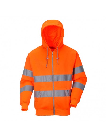 Portwest Hi-Vis Zip Front Hoodie